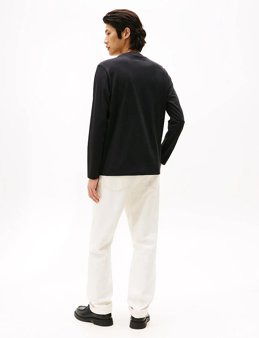 Tommy Hilfiger - LINEAR FLAG GRAPHIC LS TEE - langærmede t-shirts - black - 3
