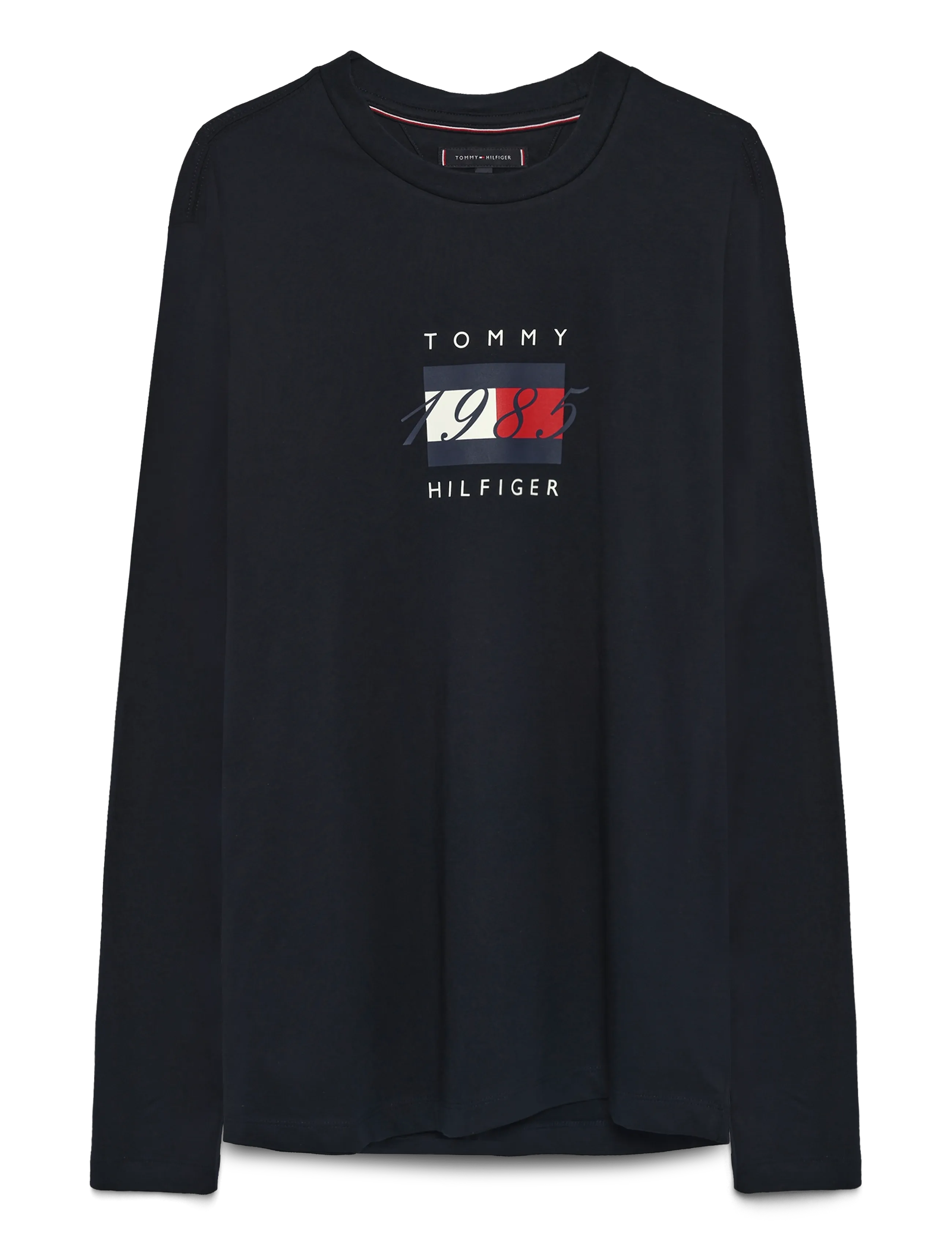 TOMMY HILFIGER Linear Flag Graphic Ls Tee Navy - M - Herren