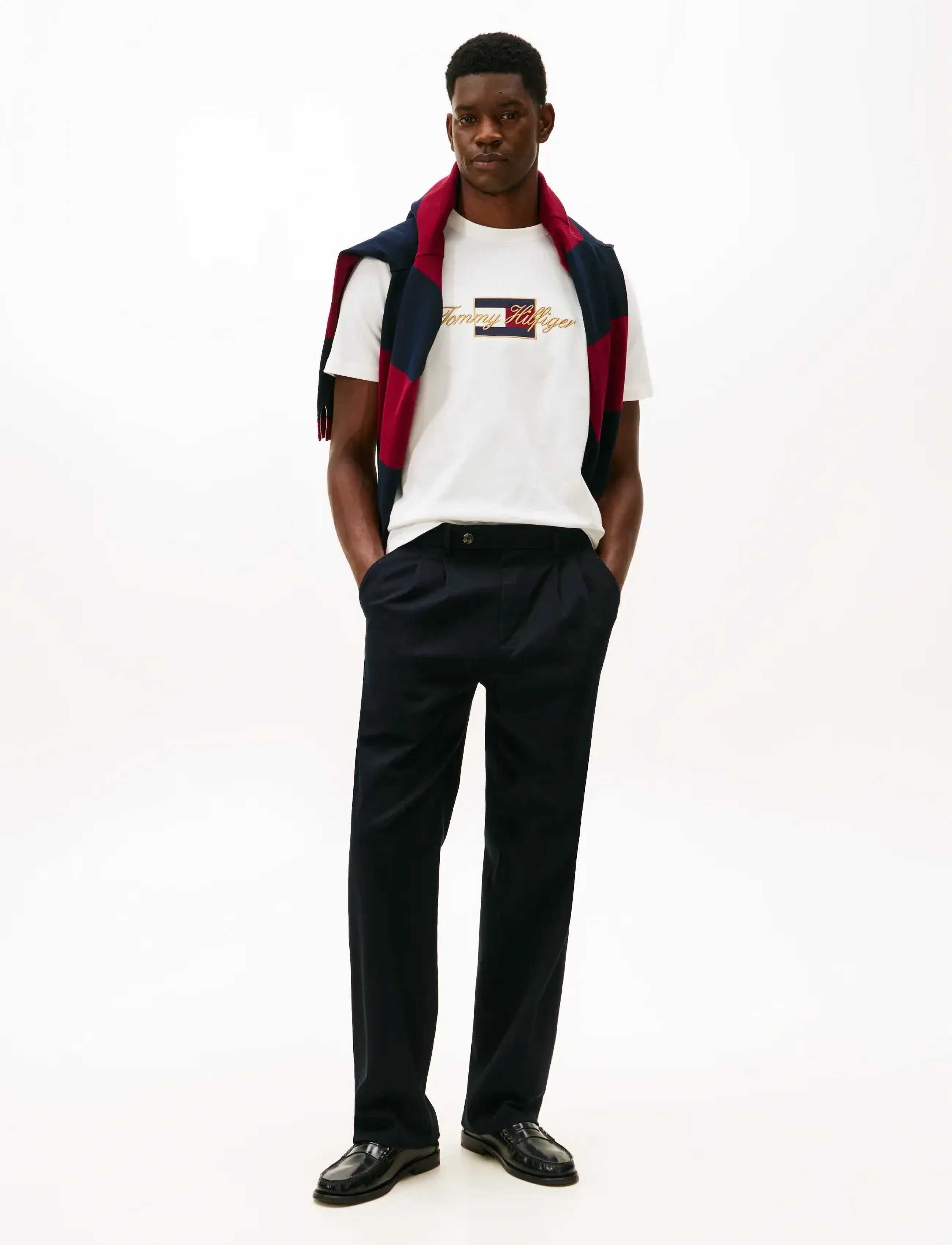 Tommy Hilfiger - ICON GOLD TEE - kortärmade t-shirts - ecru - 2