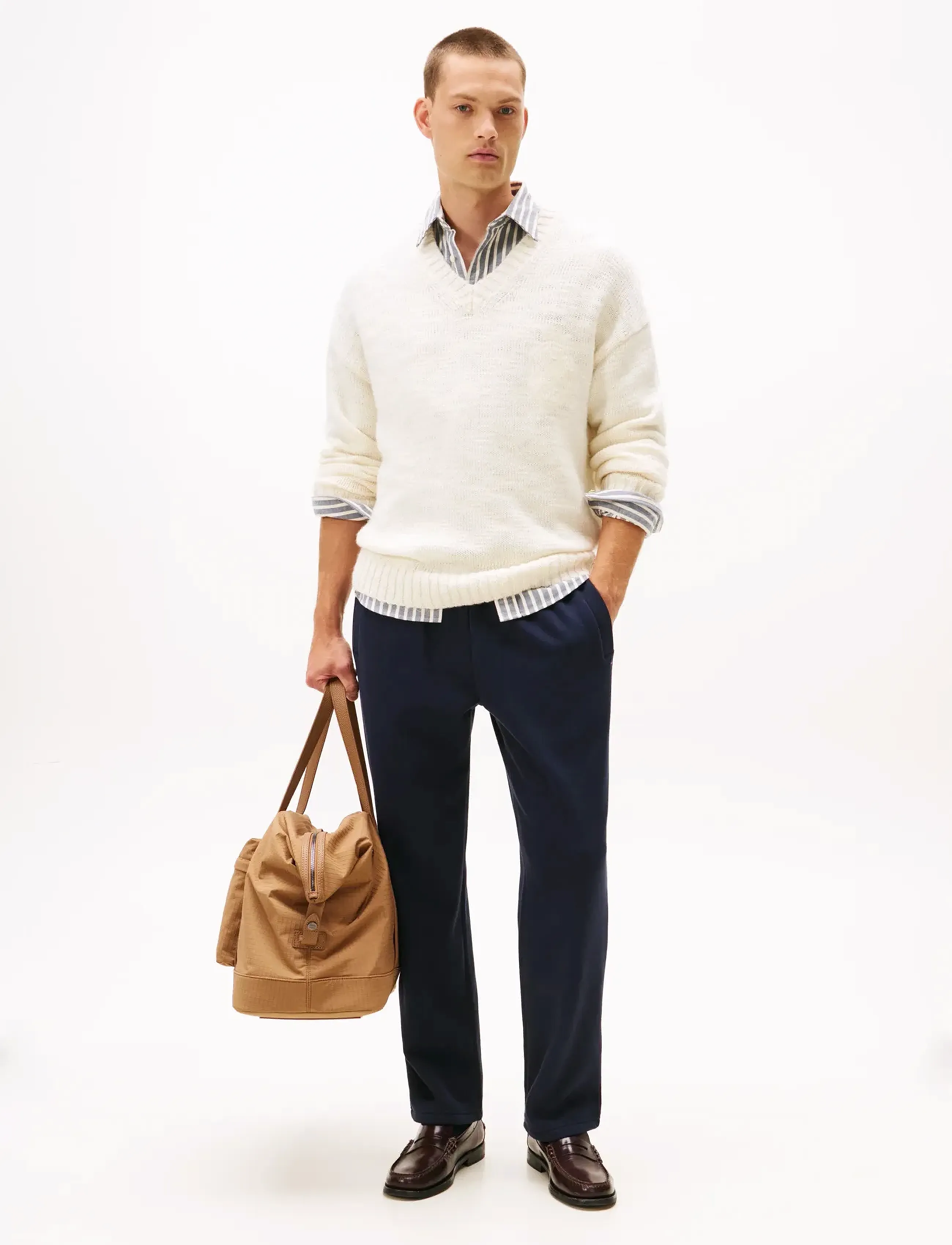 Tommy Hilfiger GLOBAL STRIPE SWEATPANTS - Nach Stil kaufen - DESERT SKY / navy