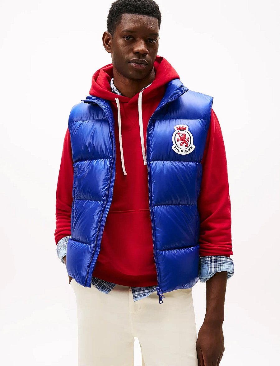 Tommy Hilfiger - RWB CREST SHINY DOWN VEST - vestid - wedge blue - 0
