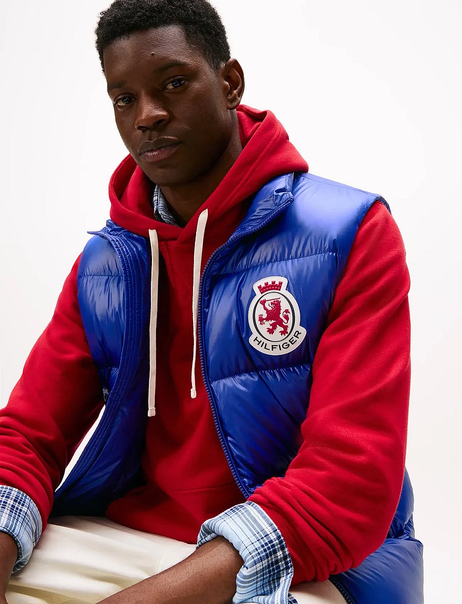 Tommy Hilfiger - RWB CREST SHINY DOWN VEST - vestid - wedge blue - 4