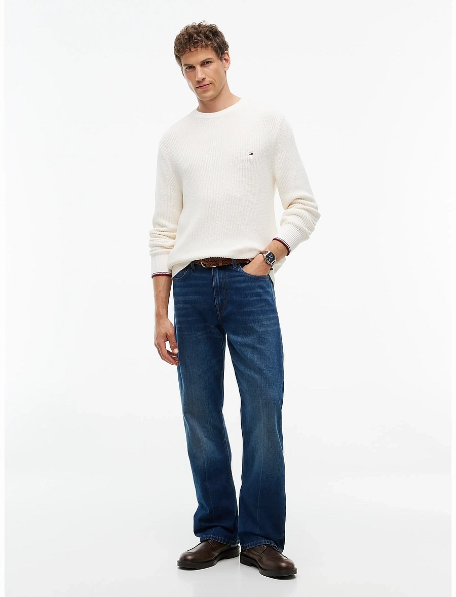 Tommy Hilfiger - RWB RIB CREW NECK - rundhals - ivory petal - 4
