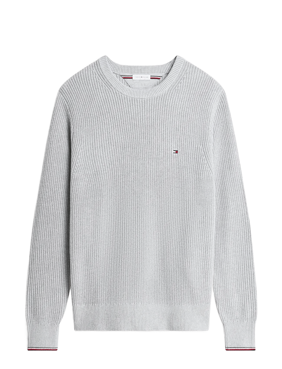 Tommy Hilfiger - RWB RIB CREW NECK - rundhals - light grey heather - 1
