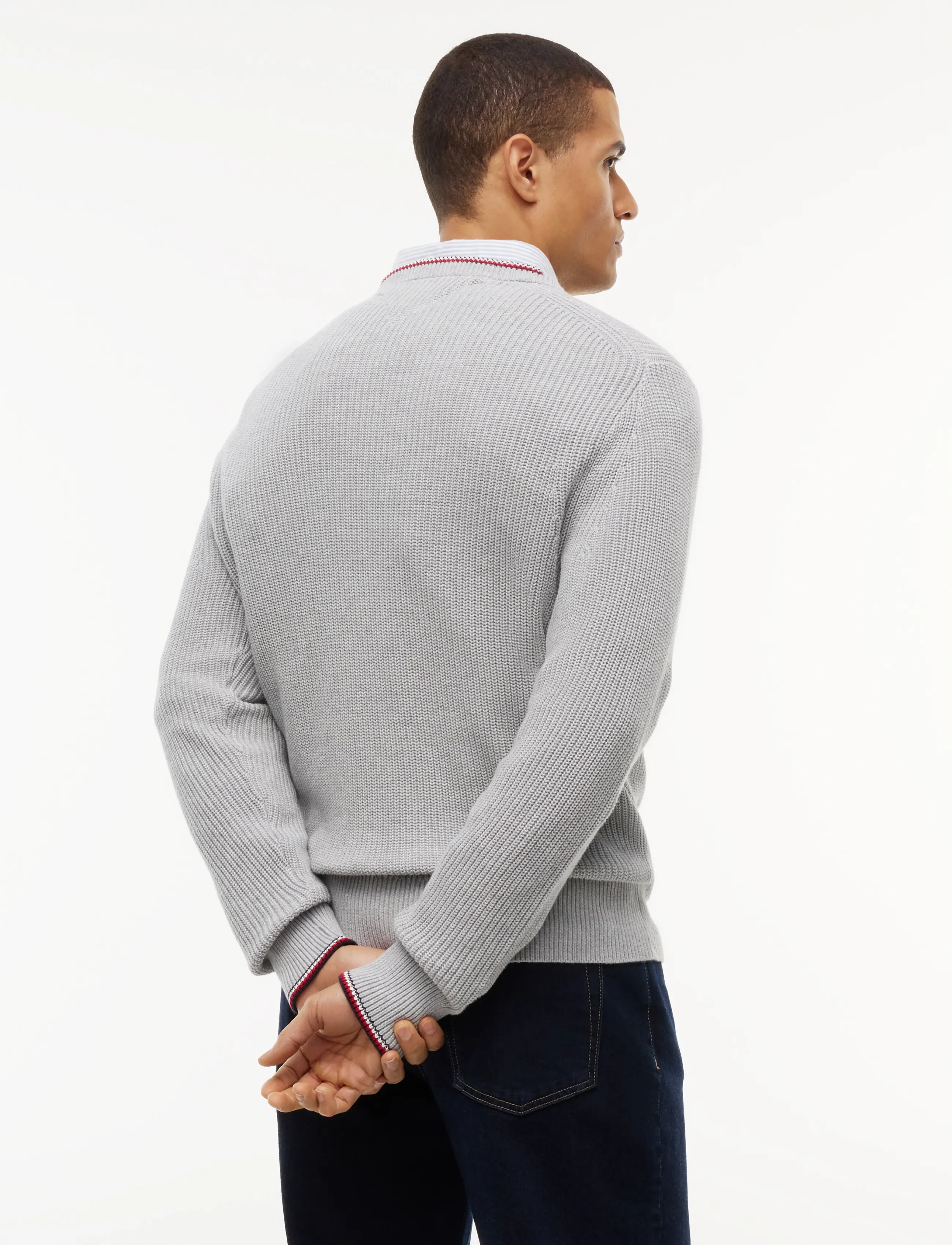 Tommy Hilfiger - RWB RIB CREW NECK - light grey heather - 2