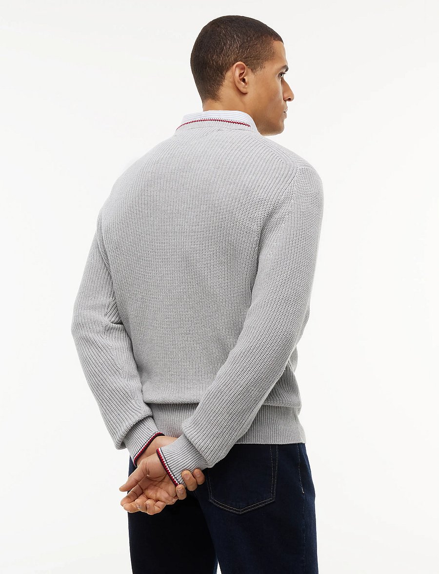 Tommy Hilfiger - RWB RIB CREW NECK - rundhals - light grey heather - 2