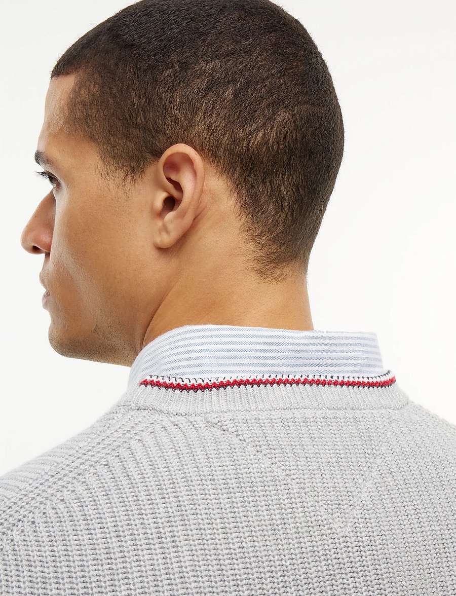 Tommy Hilfiger - RWB RIB CREW NECK - rundhals - light grey heather - 3