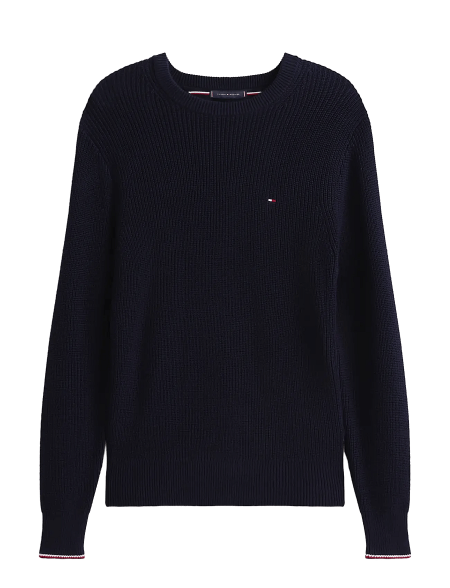 Tommy Hilfiger - RWB RIB CREW NECK - rundhals - navy blue - 1