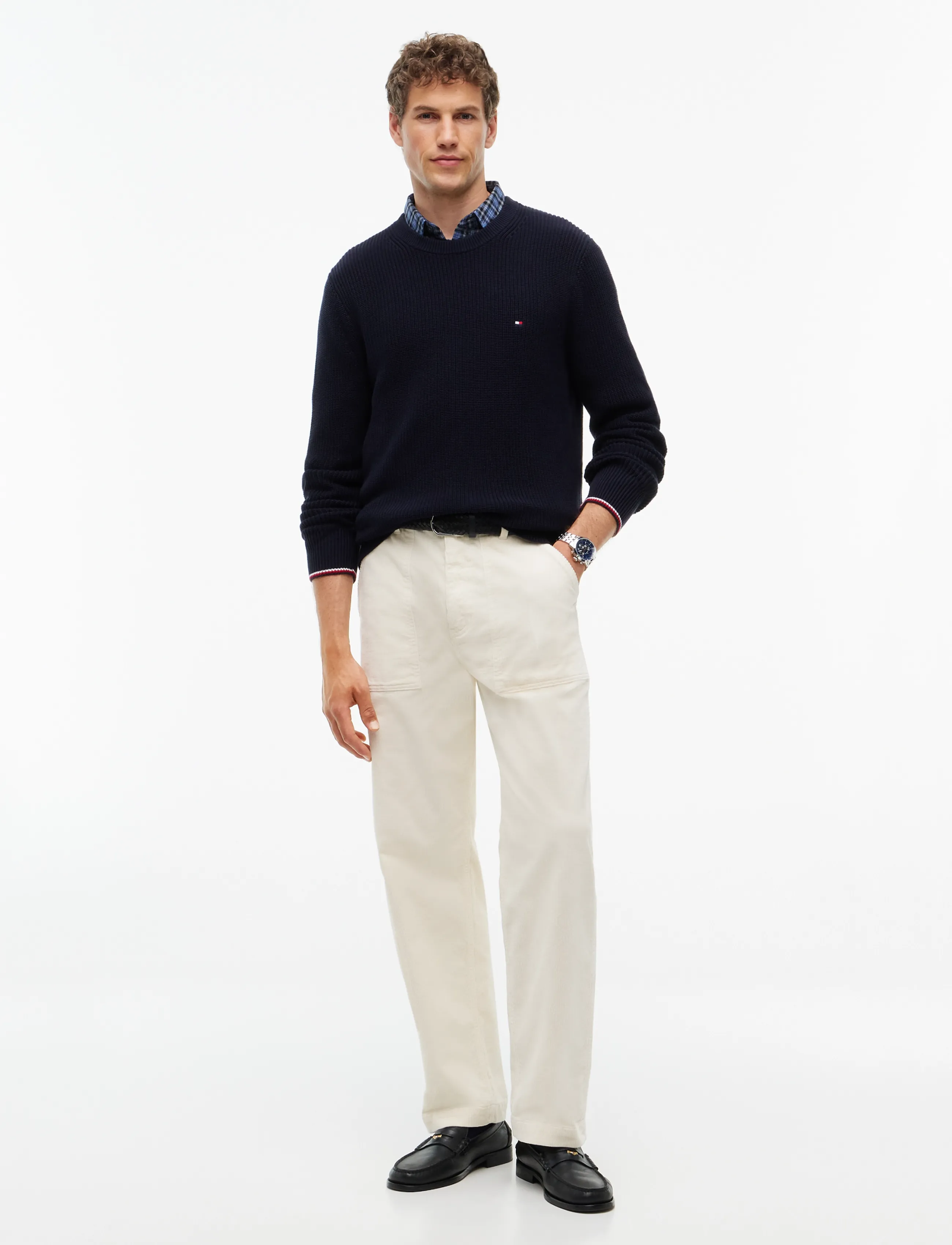 Tommy Hilfiger - RWB RIB CREW NECK - navy blue - 4