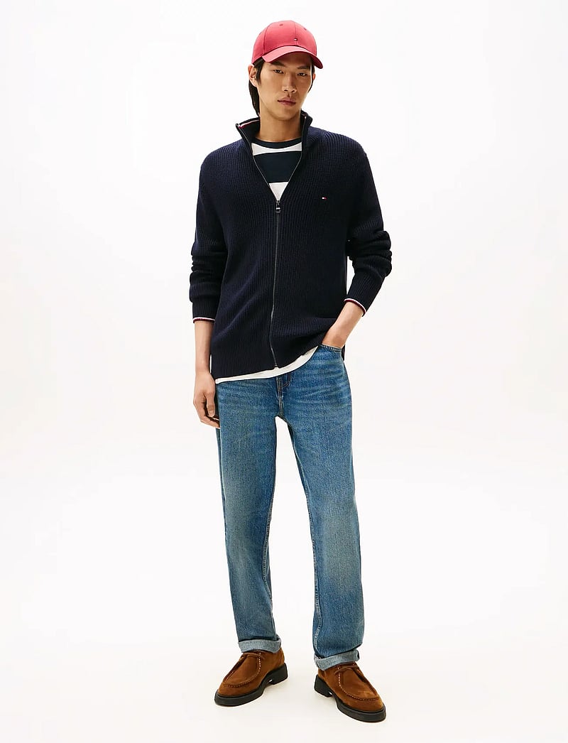 Tommy Hilfiger - RWB RIB ZIP THROUGH - swetry rozpinane na zamek - navy blue - 2