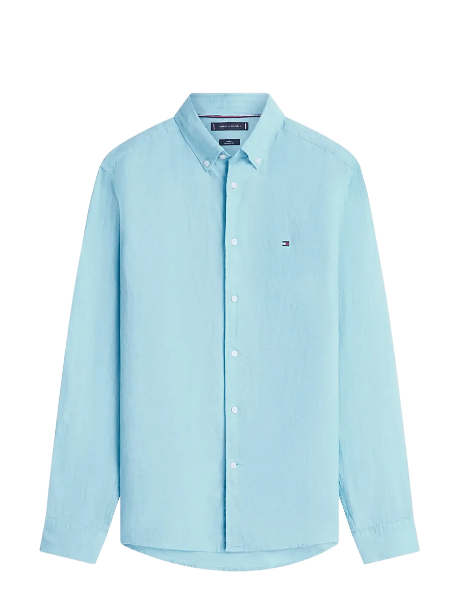 Tommy Hilfiger - PIGMENT DYED LI SOLID RF SHIRT - linased särgid - arctic aqua - 1