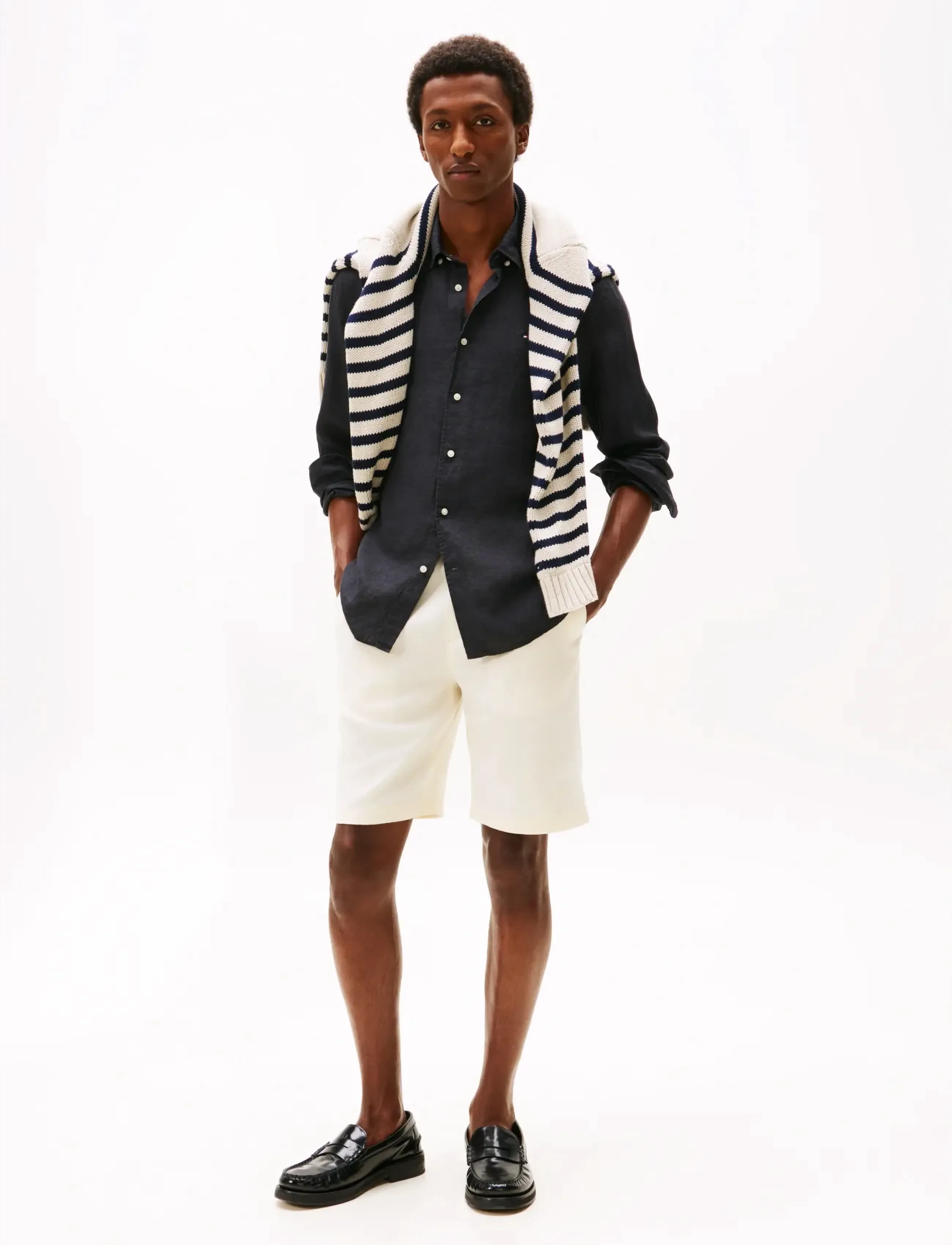 Tommy Hilfiger - PIGMENT DYED LI SOLID RF SHIRT - linased särgid - black - 3