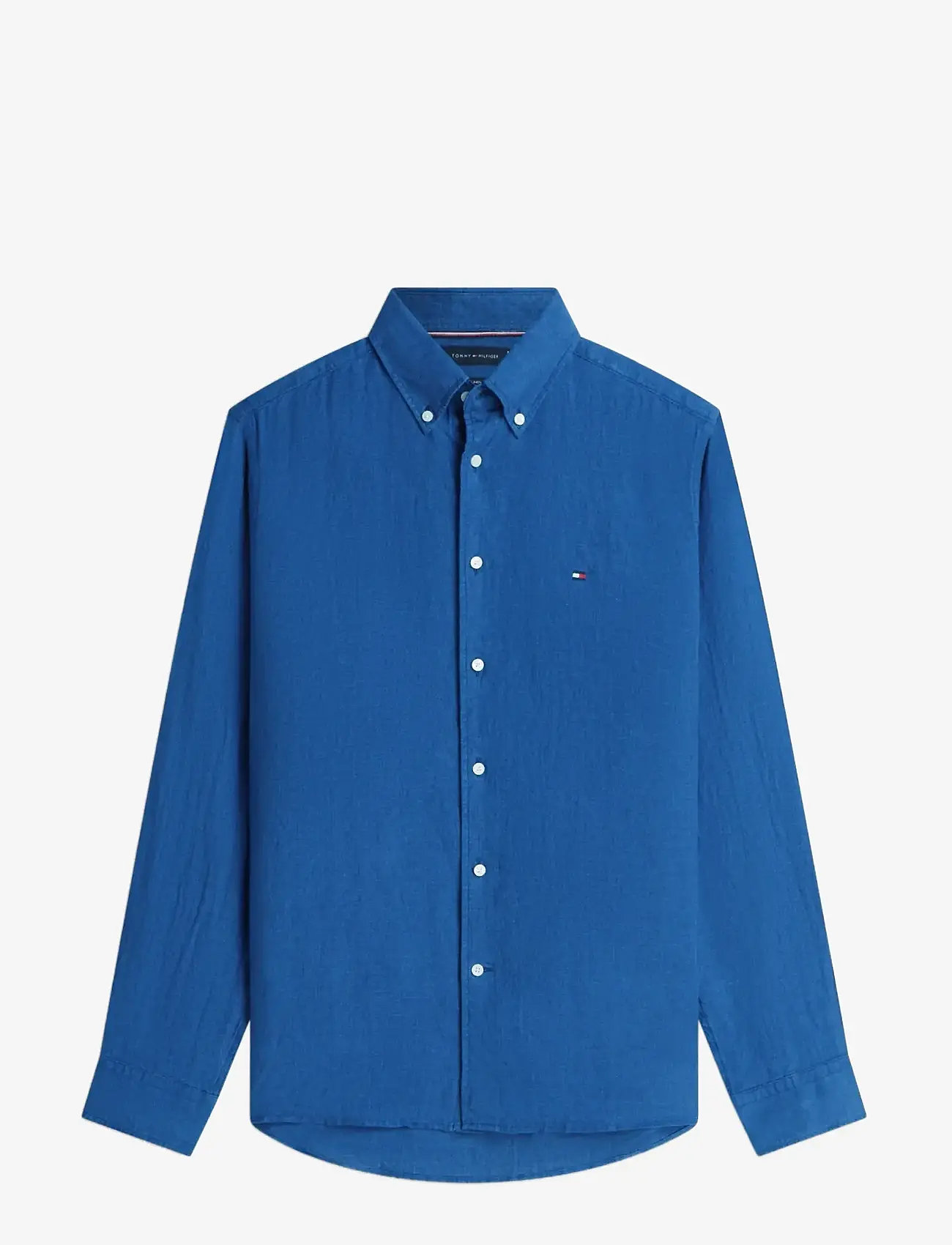 Tommy Hilfiger - PIGMENT DYED LI SOLID RF SHIRT - hørskjorter - blue jean - 1