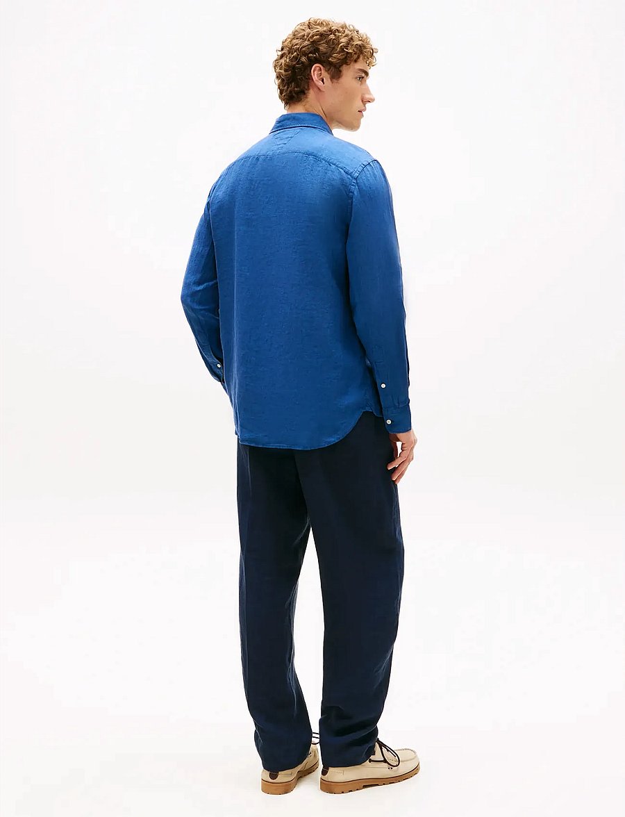 Tommy Hilfiger - PIGMENT DYED LI SOLID RF SHIRT - linased särgid - blue jean - 2