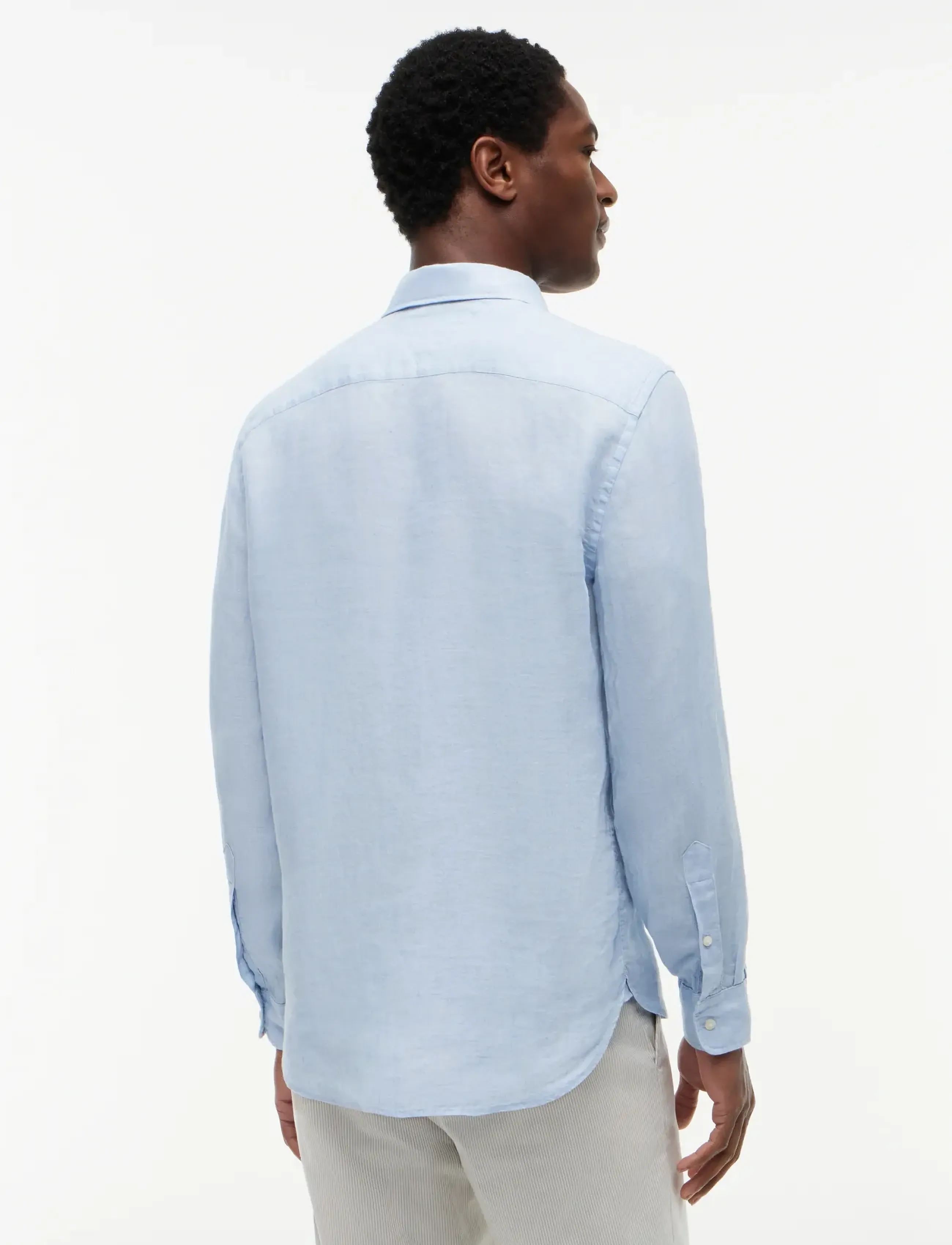 Tommy Hilfiger - PIGMENT DYED LI SOLID RF SHIRT - linen shirts - breezy blue - 2