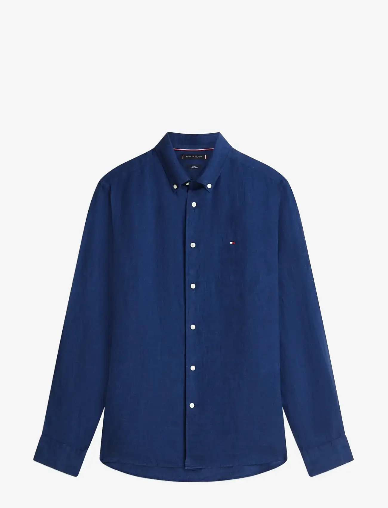Tommy Hilfiger - PIGMENT DYED LI SOLID RF SHIRT - lininiai marškiniai - carbon navy - 1