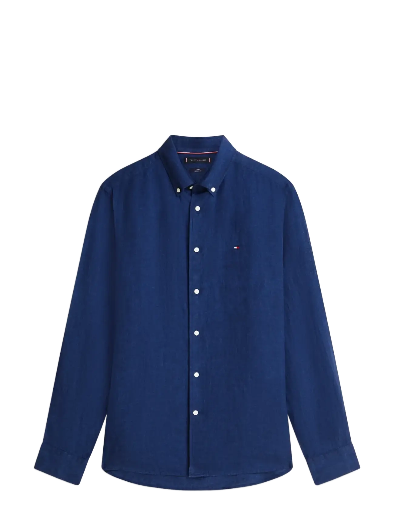 Tommy Hilfiger - PIGMENT DYED LI SOLID RF SHIRT - leinenhemden - carbon navy - 1