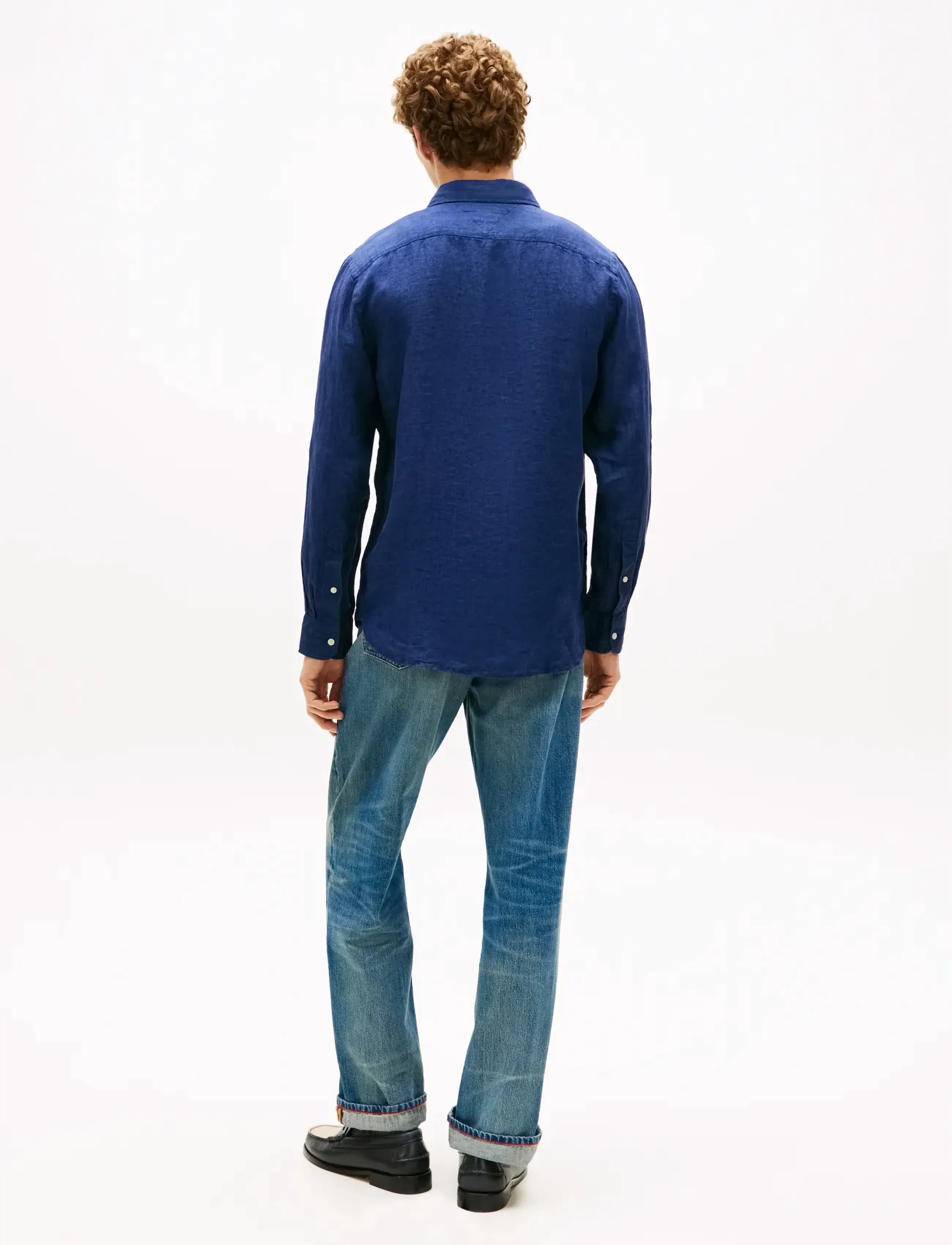 Tommy Hilfiger - PIGMENT DYED LI SOLID RF SHIRT - leinenhemden - carbon navy - 2