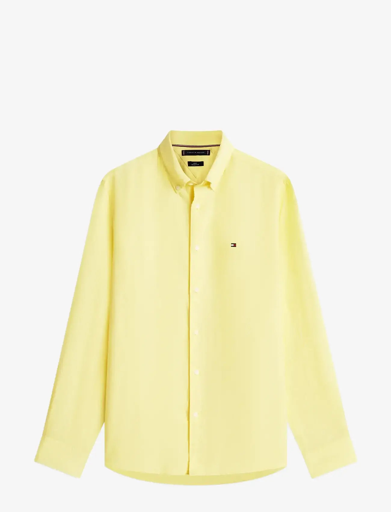 Tommy Hilfiger - PIGMENT DYED LI SOLID RF SHIRT - hørskjorter - citronella - 1