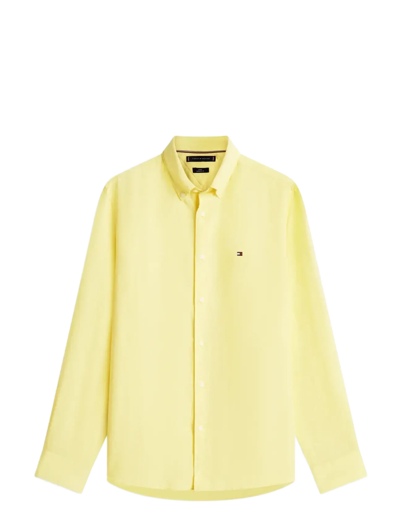 Tommy Hilfiger PIGMENT DYED LI SOLID RF SHIRT - Skjorter - CITRONELLA / yellow