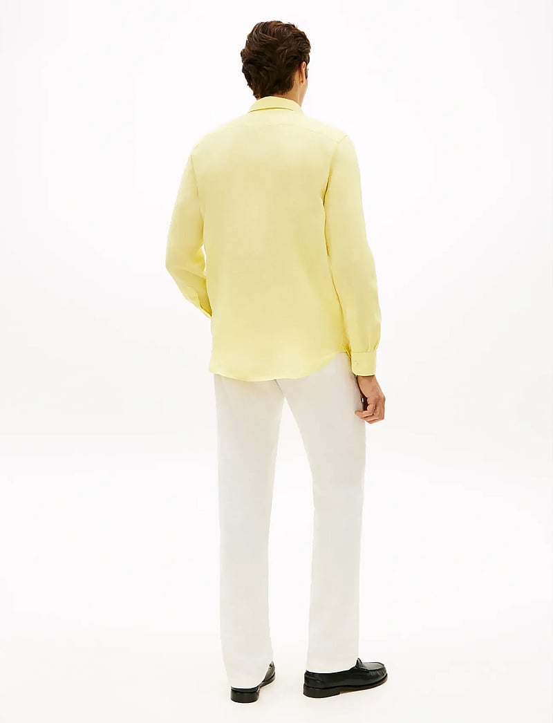 Tommy Hilfiger - PIGMENT DYED LI SOLID RF SHIRT - hørskjorter - citronella - 2