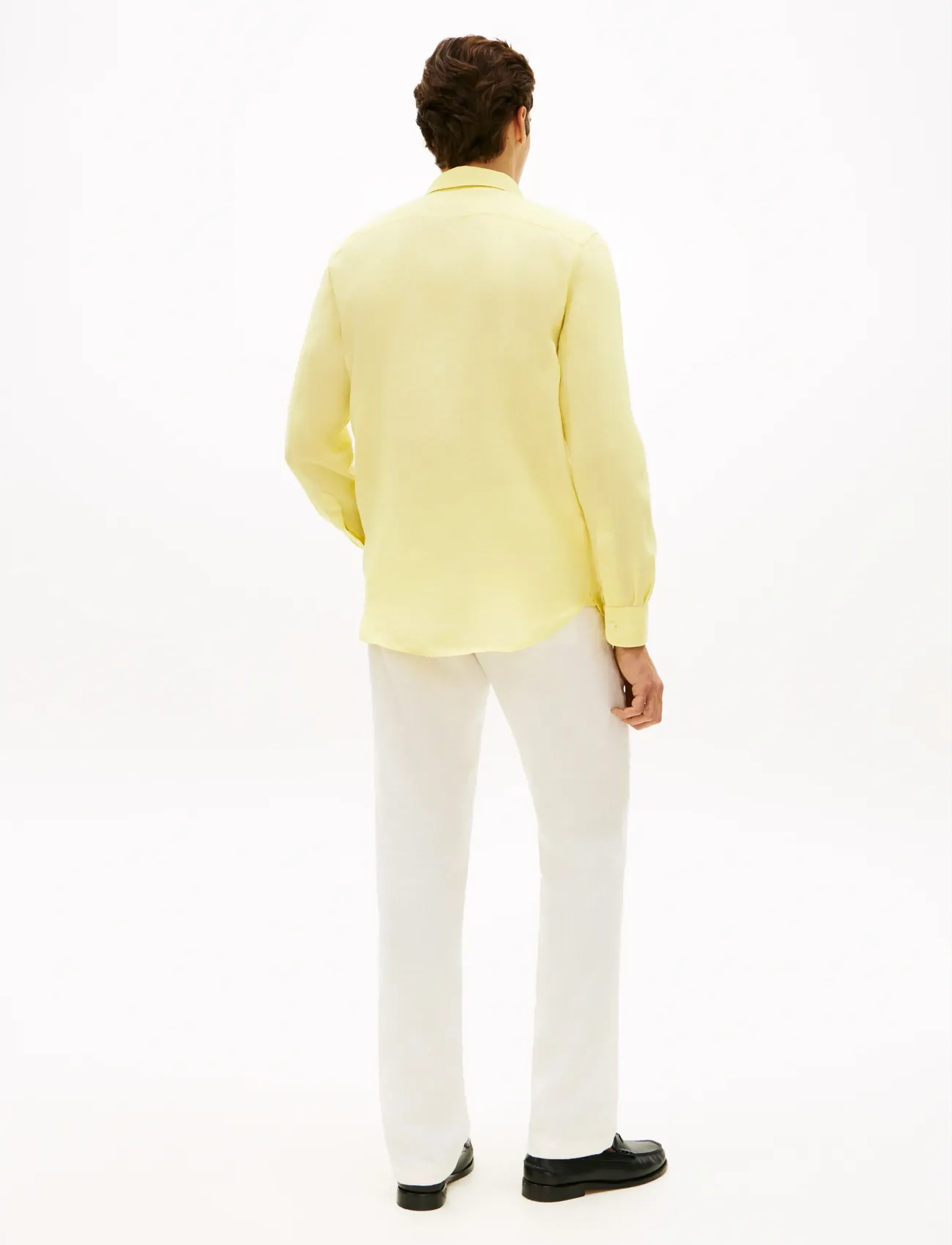 Tommy Hilfiger - PIGMENT DYED LI SOLID RF SHIRT - linneskjortor - citronella - 2