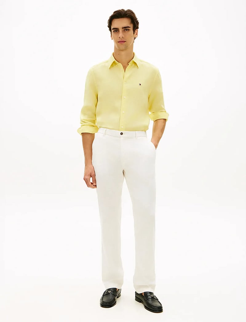 Tommy Hilfiger - PIGMENT DYED LI SOLID RF SHIRT - hørskjorter - citronella - 3