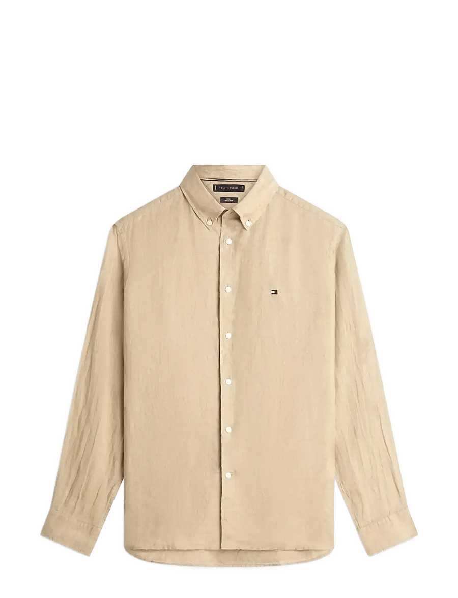Tommy Hilfiger - PIGMENT DYED LI SOLID RF SHIRT - linased särgid - sandalwood - 1