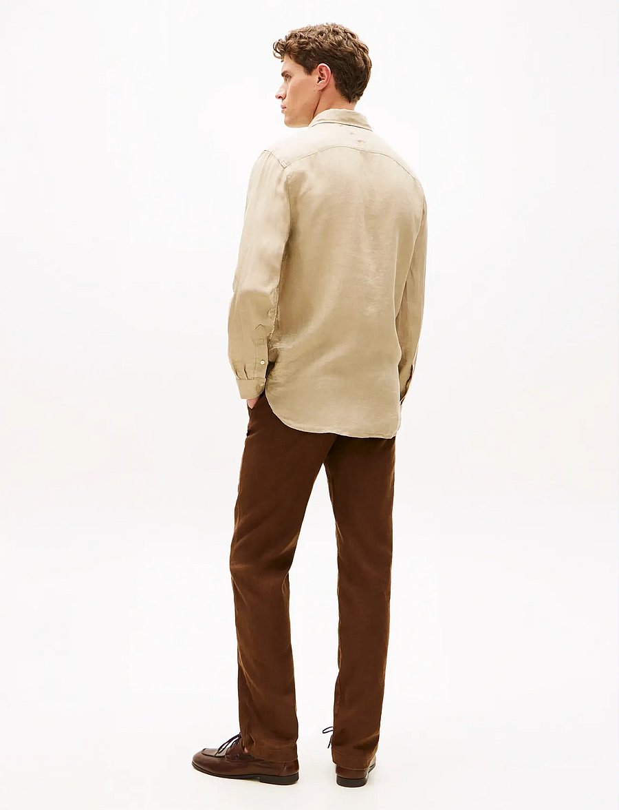 Tommy Hilfiger - PIGMENT DYED LI SOLID RF SHIRT - linased särgid - sandalwood - 2