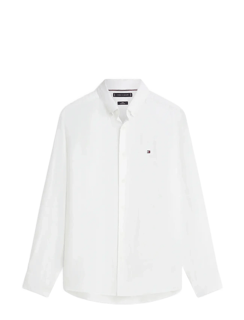 Tommy Hilfiger - PIGMENT DYED LI SOLID RF SHIRT - hørskjorter - white - 1