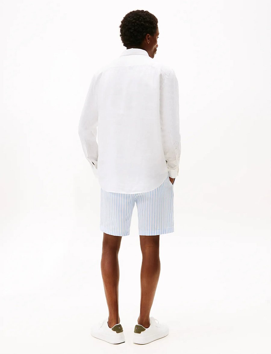 Tommy Hilfiger - PIGMENT DYED LI SOLID RF SHIRT - leinenhemden - white - 2