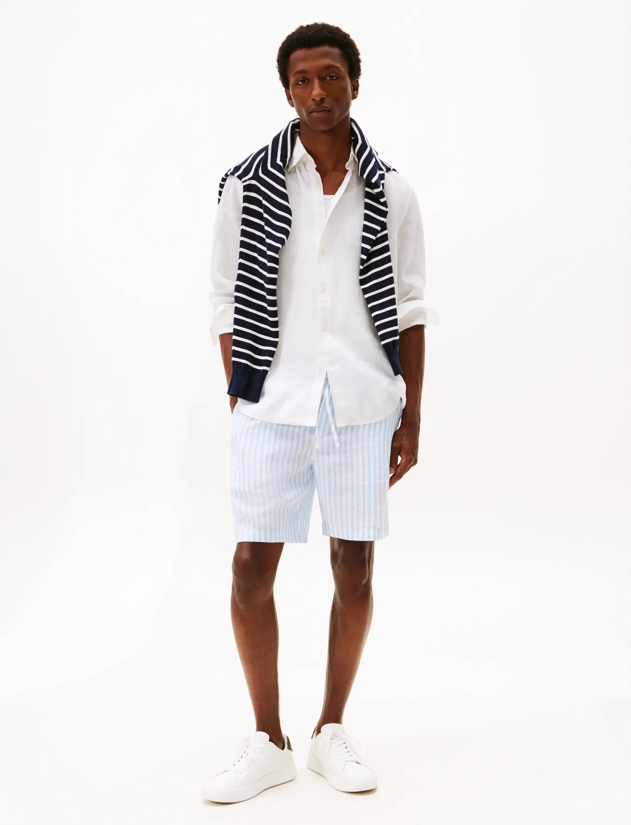 Tommy Hilfiger - PIGMENT DYED LI SOLID RF SHIRT - linen shirts - white - 3
