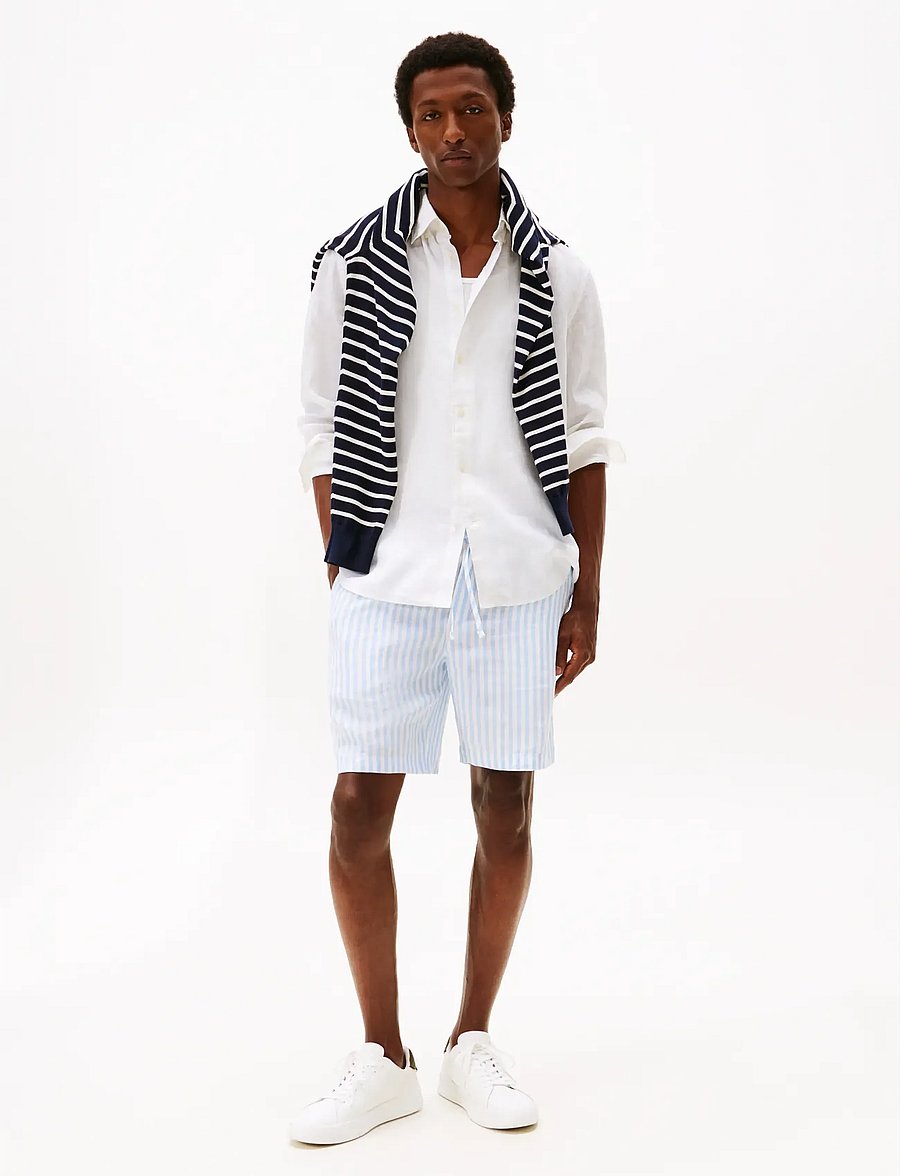 Tommy Hilfiger - PIGMENT DYED LI SOLID RF SHIRT - leinenhemden - white - 3