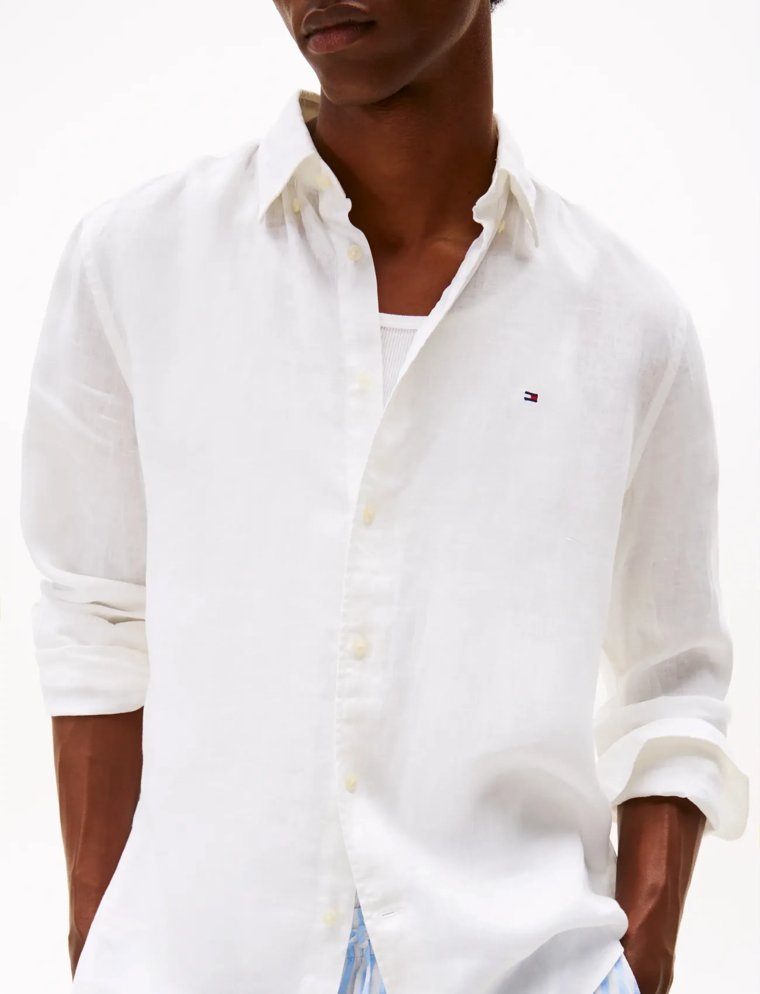 TOMMY HILFIGER Pigment Dyed Li Solid Rf Shirt linneskjortor herr – bild 5