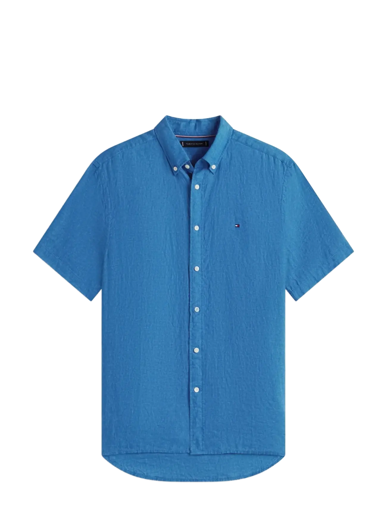 Tommy Hilfiger PIGMENT DYED LINEN RF SHIRT S/S -  - BLUE ORBIT / blue