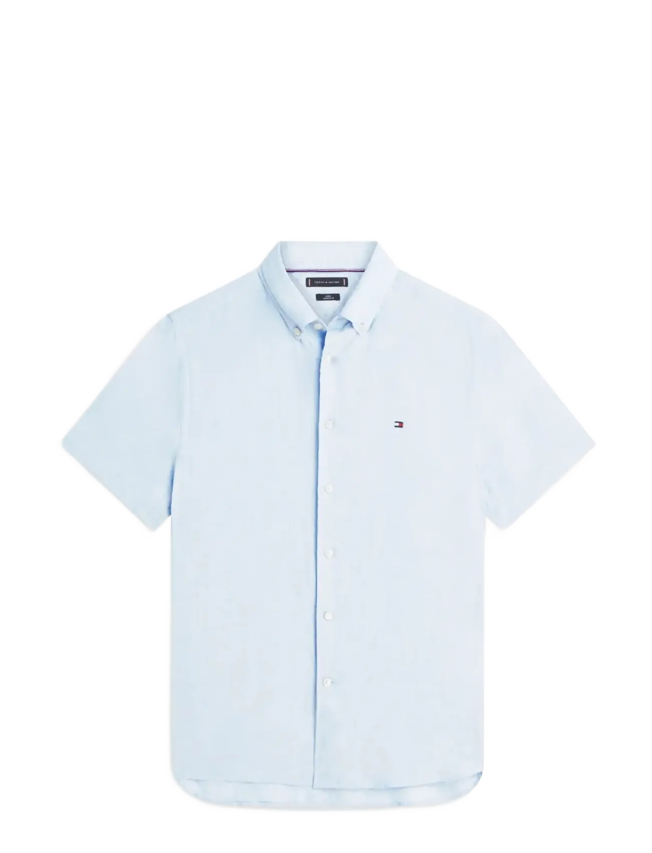 Tommy Hilfiger PIGMENT DYED LINEN RF SHIRT S/S - Kurzarmhemden - BREEZY BLUE / blue
