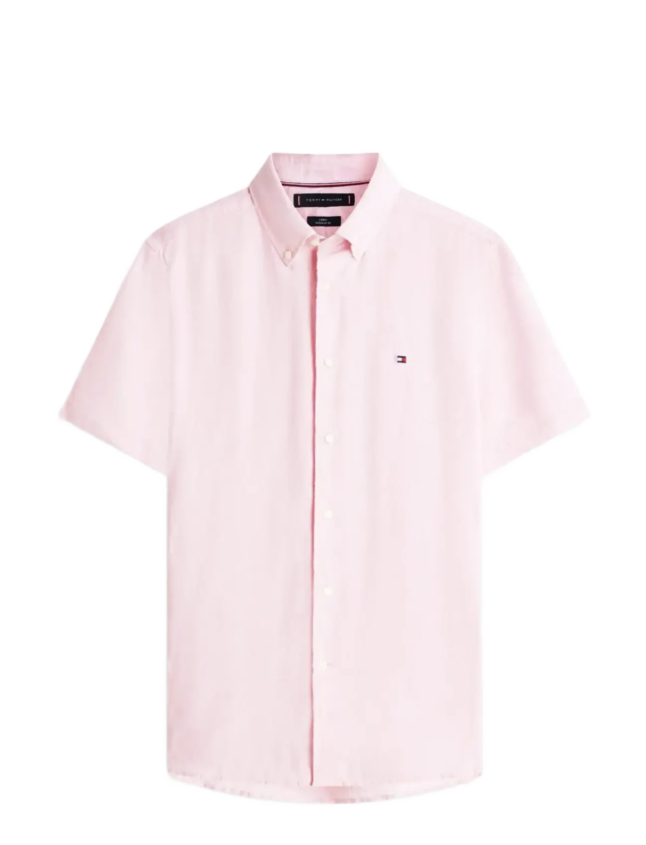 Tommy Hilfiger PIGMENT DYED LINEN RF SHIRT S/S - Skjorter - CLASSIC PINK / pink/rose