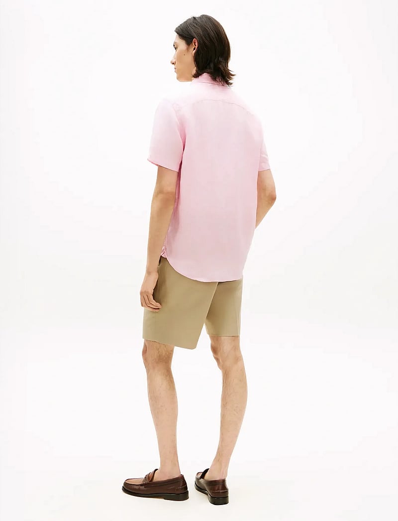 Tommy Hilfiger - PIGMENT DYED LINEN RF SHIRT S/S - kortärmade skjortor - classic pink - 2