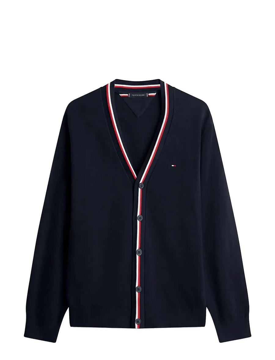Tommy Hilfiger - RWB CARDIGAN - gilets - desert sky - 1