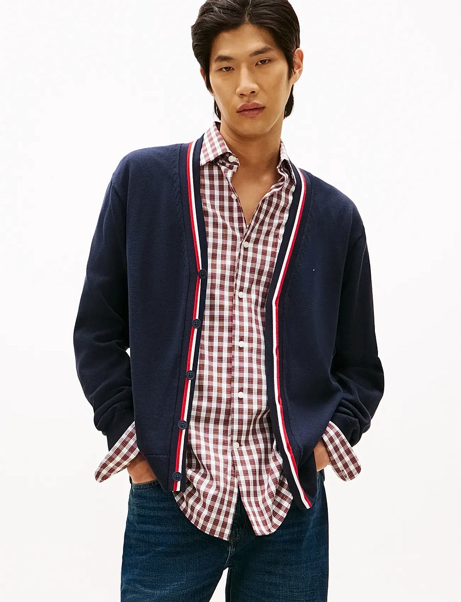 Tommy Hilfiger - RWB CARDIGAN - gilets - desert sky - 0