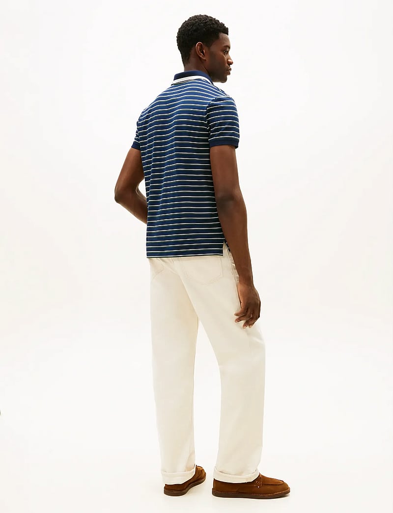 Tommy Hilfiger - PIQUE GRAFIC COLLAR REG POLO - lühikeste varrukatega polod - dark night navy artic spruce - 3