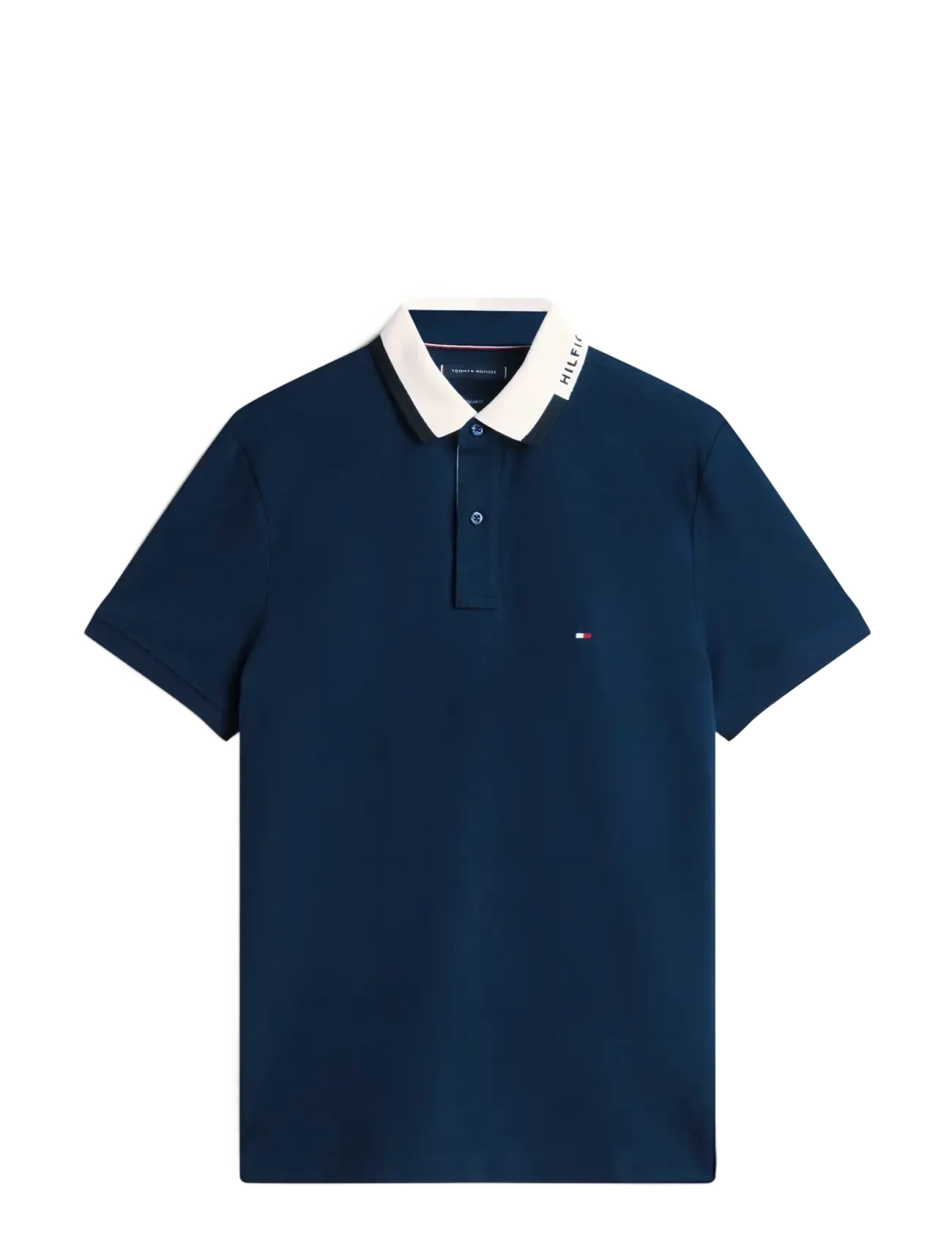 TOMMY HILFIGER Pique Grafic Collar Reg Polo Navy - S - Herren