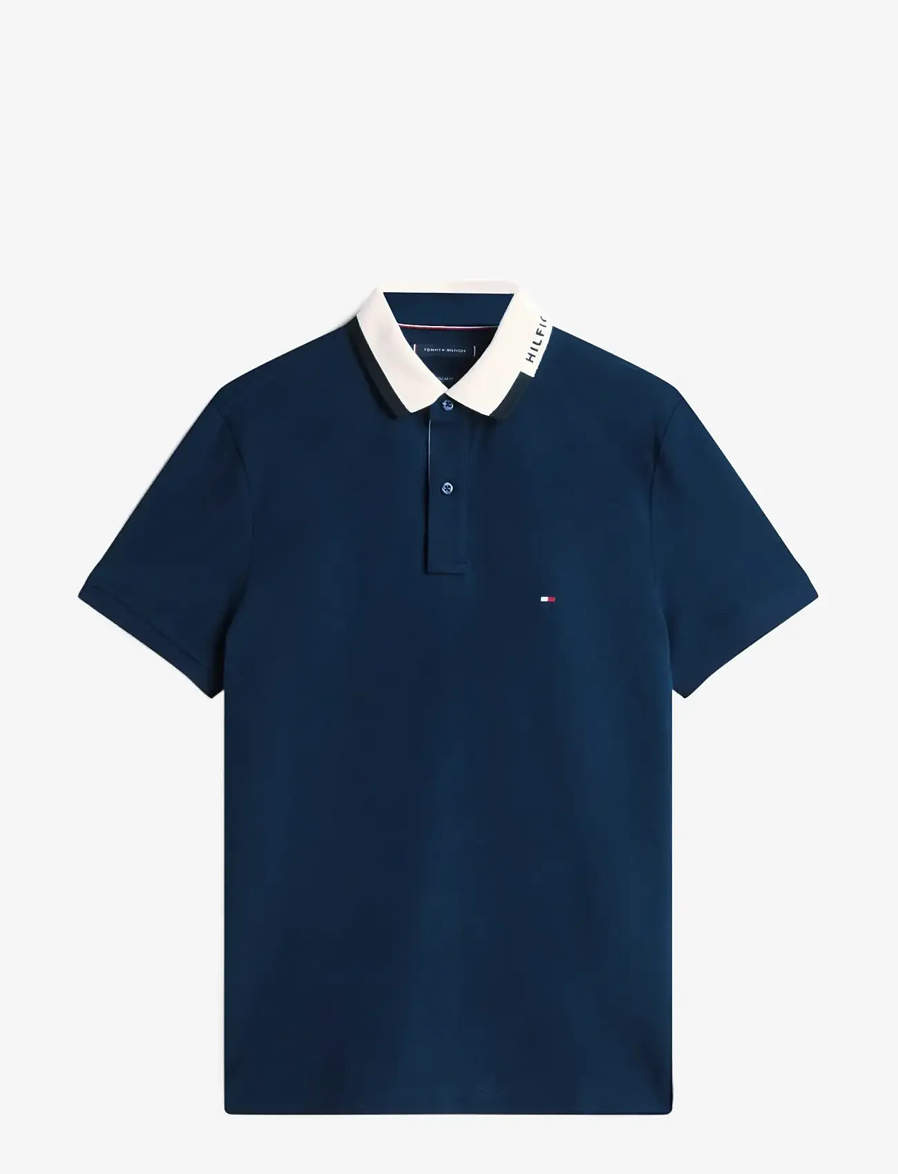Tommy Hilfiger - PIQUE GRAFIC COLLAR REG POLO - polo shirts - dark night navy - 1