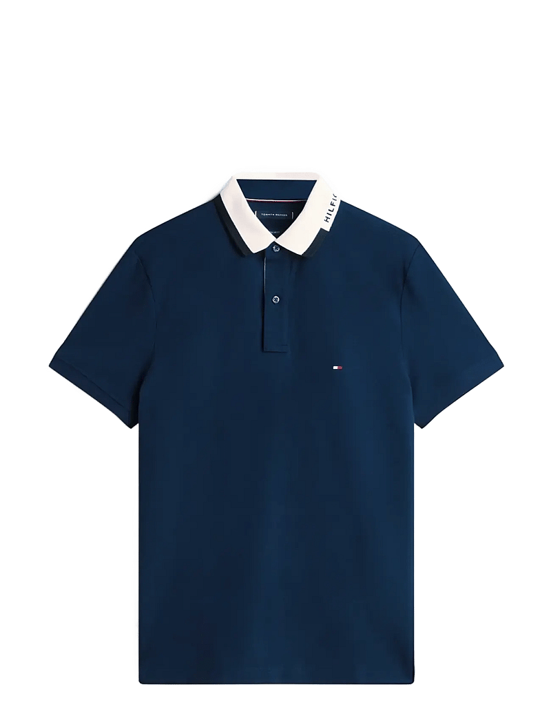 Tommy Hilfiger - PIQUE GRAFIC COLLAR REG POLO - lühikeste varrukatega polod - dark night navy - 1