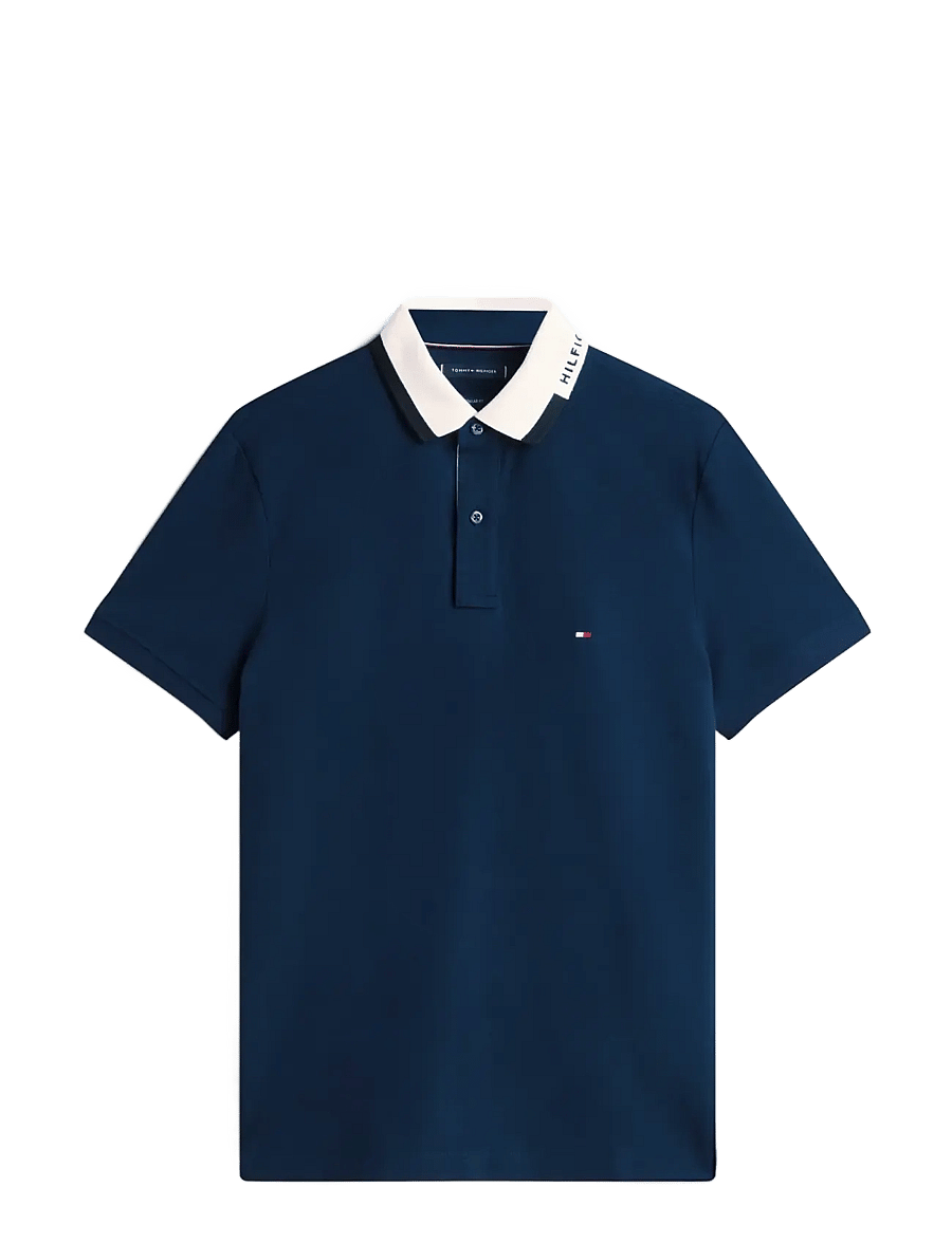 Tommy Hilfiger - PIQUE GRAFIC COLLAR REG POLO - kurzärmelig - dark night navy - 1