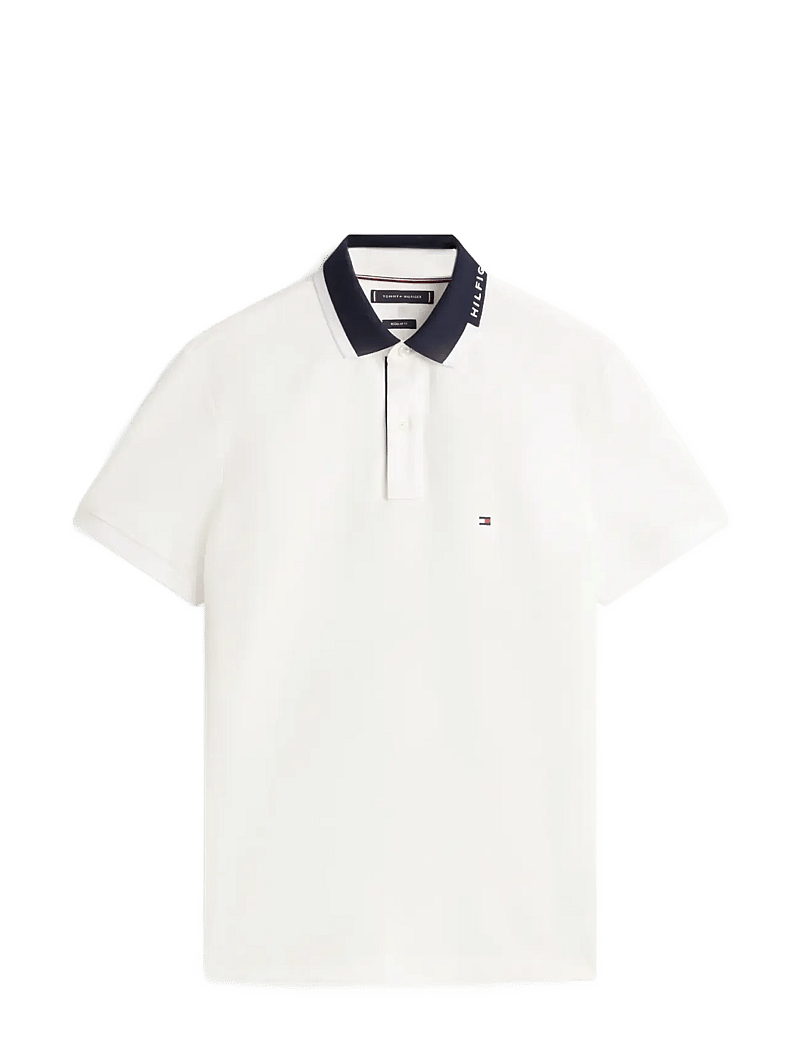 Tommy Hilfiger - PIQUE GRAFIC COLLAR REG POLO - lühikeste varrukatega polod - ecru - 1