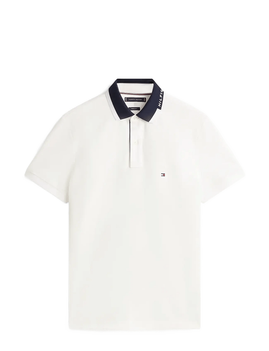 Tommy Hilfiger - PIQUE GRAFIC COLLAR REG POLO - kurzärmelig - ecru - 1