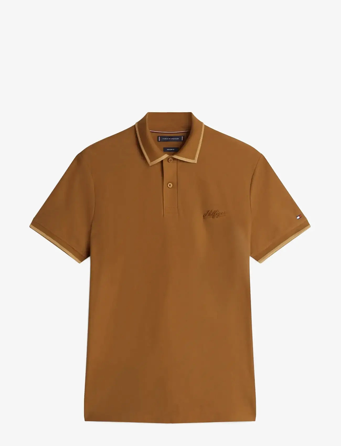 Tommy Hilfiger - TWILL EMBRO LOGO REG POLO - lyhythihaiset - highland khaki - 1