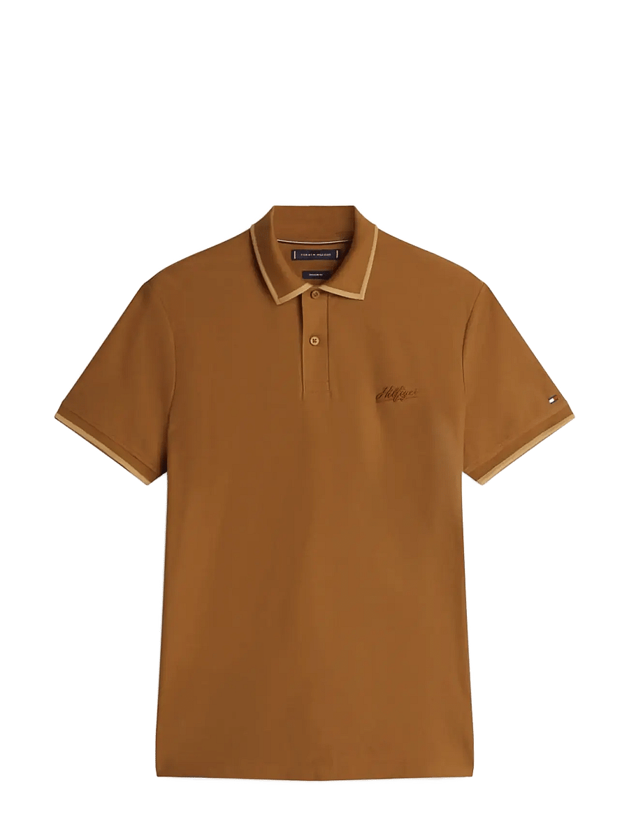 Tommy Hilfiger - TWILL EMBRO LOGO REG POLO - lühikeste varrukatega polod - highland khaki - 1