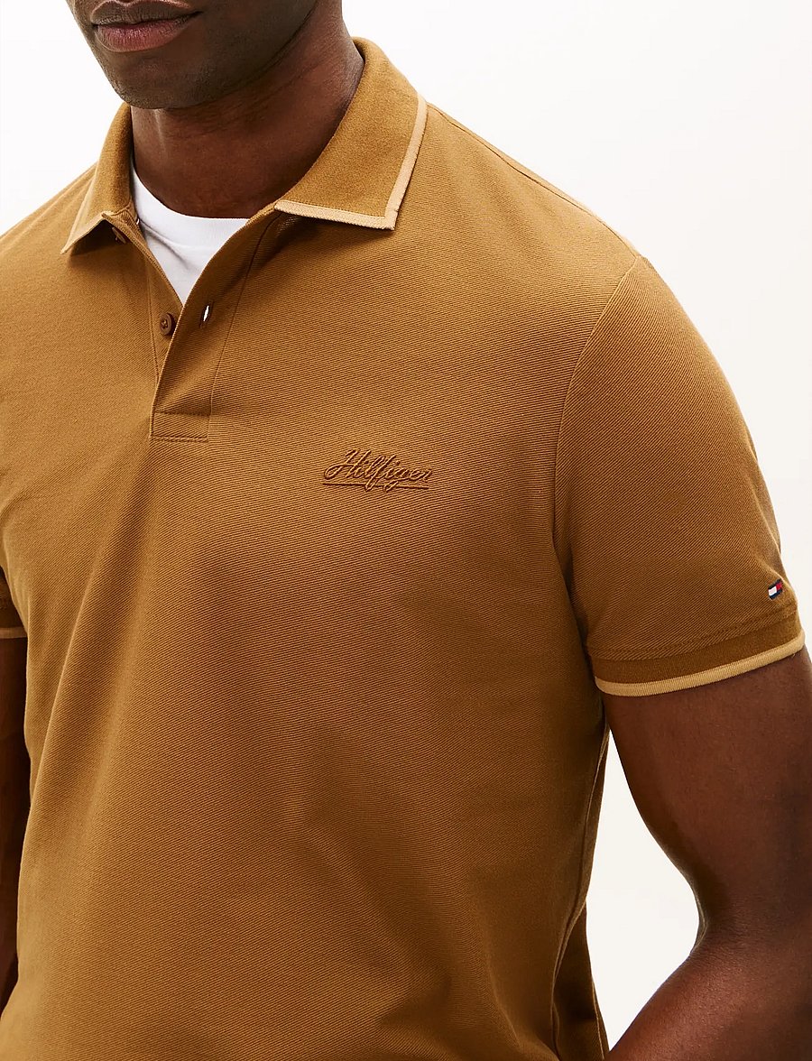 Tommy Hilfiger - TWILL EMBRO LOGO REG POLO - kortärmade pikéer - highland khaki - 4